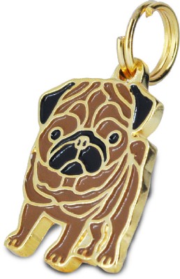 159249/MEDALHA PET ZM PUG 33X23PL801/ZD AB RES/PTN 19-0712 TPX/PTN 17-1044 TPX/Z 30